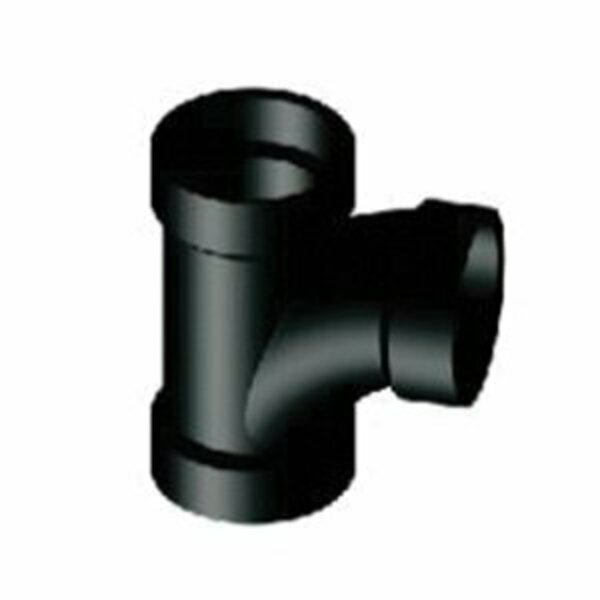 Lesso America Lesso US Sanitary Pipe Tee, 2 in, Hub, ABS, Black LN400-020L